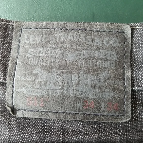 Levi's Men's Black Wash Jeans - Picture 2 of 6
